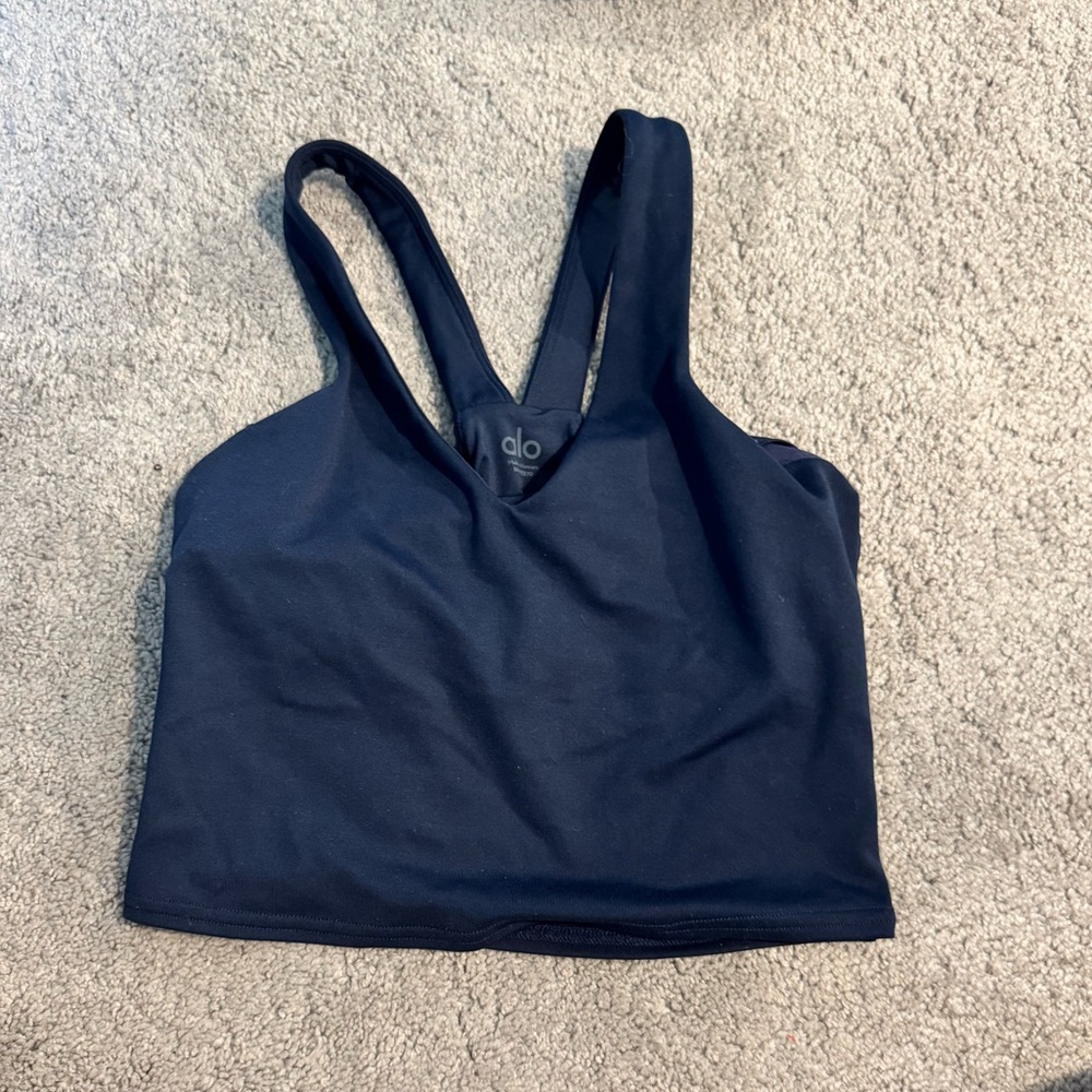 ALO Yoga Deep Blue Activewear Top